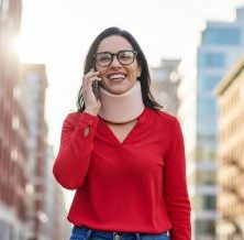injured person smile
